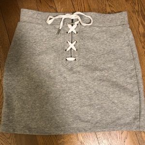 Grey Forever 21 Mini-Skirt